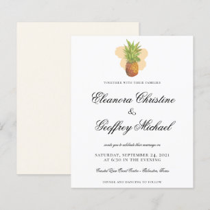 CASAMENTO DE Aquarela de Abacaxi Tropical COM ORÇA