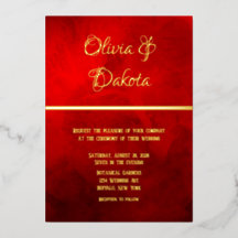 Casamento de Aquarela Vermelha Escura Elegante