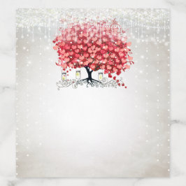 Casamento de Árvore de Folha Vermelha Elegante