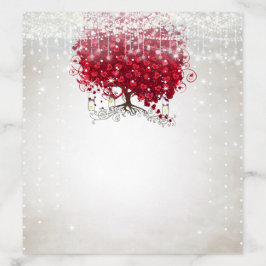 Casamento de Árvore de Folha Vermelha Elegante