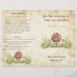 Casamento de Árvore Flor no Círculo de Floresta Má