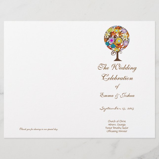 Casamento de Árvore Flor no Círculo de Floresta Má (Frente)