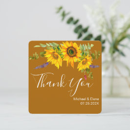 Casamento de Autumn Sunflower Obrigado