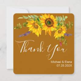 Casamento de Autumn Sunflower Obrigado