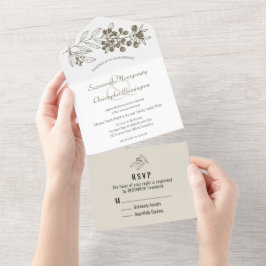 Casamento de Berry Leaf, fronteira castanha e mini