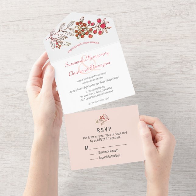 Casamento de Berry Leaf, fronteira laranja, minima (Tearaway)