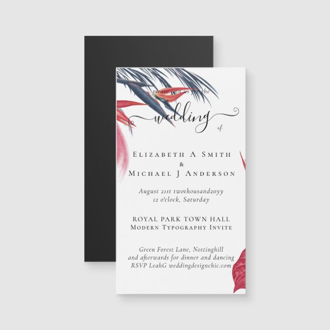 Casamento de Berry, Marinho de Grama de Pampas Tro (Frente/Verso)