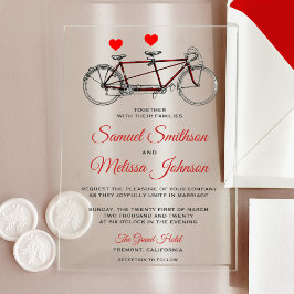Casamento de Bicicleta Tandem Fofa Vintage