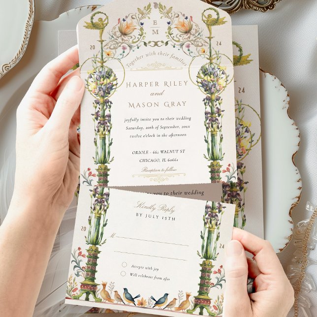 Casamento de Bliss Botânico Vitoriano Perfurado RS (Criador carregado)