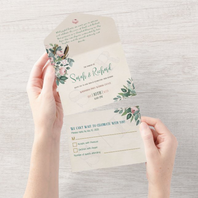 Casamento de Blush Peony e Sage Primavera Garden (Tearaway)