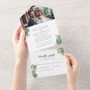 Casamento de Boho com Suculente Foto de Cactus Rus