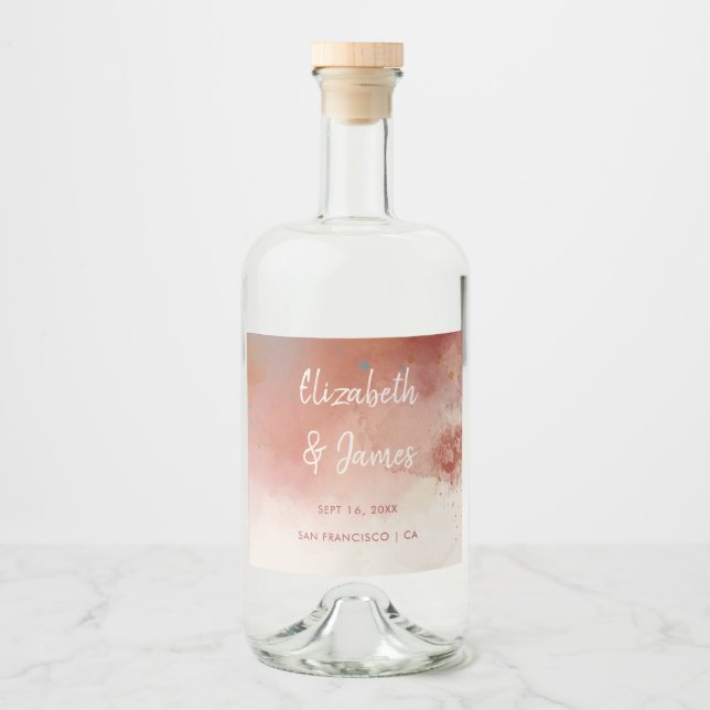 Casamento de Boho no Deserto de Terracotta Modern  (Frente)