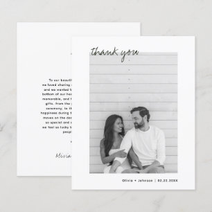 Casamento de Buquê Desenhado com Foto Minimalista 