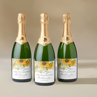 Casamento de Buquês de Girassóis Modernos Amarelos