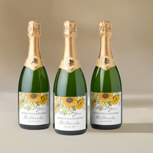 Casamento de Buquês de Girassóis Modernos Amarelos (Criador carregado)