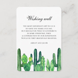 Casamento de cacto verde desejando bem. Inserção d