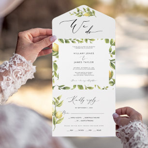 Casamento de Caligrafia Costeira de Lemon Sorrento
