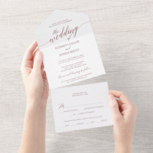 Casamento de Caligrafia Dourada Elegante