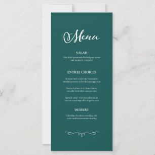 Casamento de Caligrafia Elegante de Teal Negro