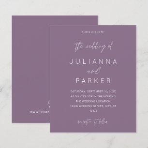 Casamento de Caligrafia MOD Purple Plum Orçamento