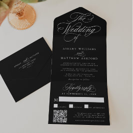 Casamento de Caligrafia Romântica Negra