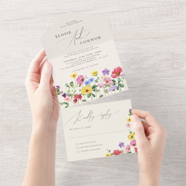 Casamento de Campo de Flor Chic Floral Rustic Chic (Tearaway)