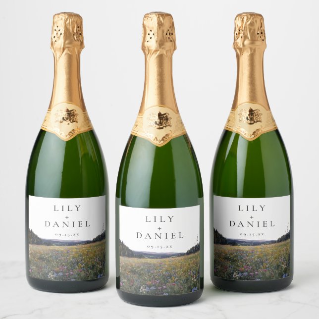 Casamento de Campo Floral de Flores Silvestres em  (Garrafas)