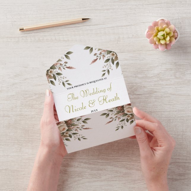Casamento de Canto Floral Verde Oliva e Branco Ele (Vídeo)