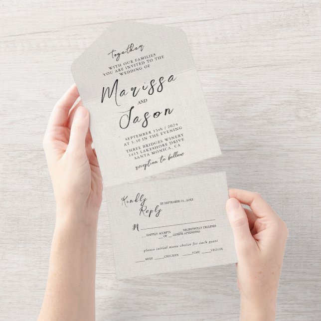 Casamento de Canvas Simples e Elegante (Aba destacável)