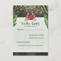 Casamento de Caranguejo Tropical RSVP
