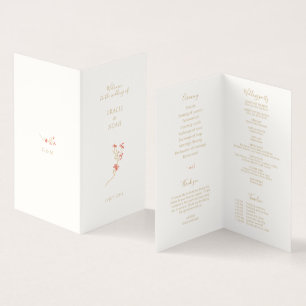 Casamento de Cartões Dobrados de Flor Selvagem Qui