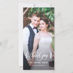 Casamento de Casais Elegante Obrigado Cartões com