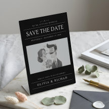 Casamento de Casal de Desenho Animato em Preto e B