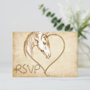Casamento de Cavalos do País Ocidental RSVP