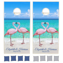 Casamento de Cena de Praia do Oceano Tropical Rosa