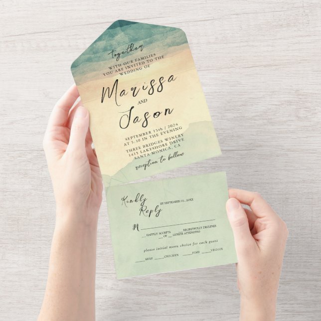Casamento de cena natural simples e elegante (Aba destacável)