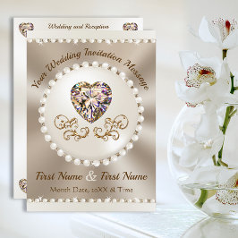 Casamento de Champanhe e Taupe, Convites de Casame