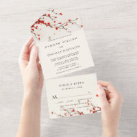 Casamento de Cherry Blossoms Watercolor