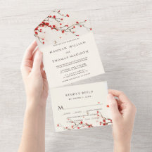 Casamento de Cherry Blossoms Watercolor