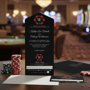 Casamento de Chip Casino do Pôquer do Monograma Ve