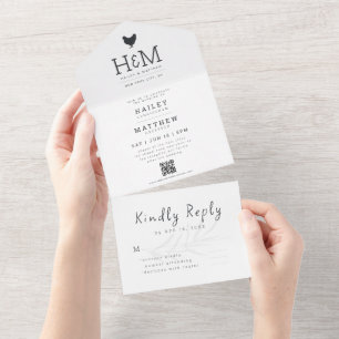 Casamento de Código QR de Folhagem de Fazenda Simp