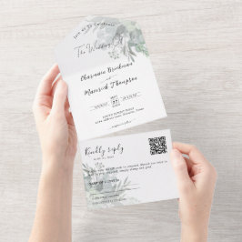 Casamento de Código QR de Greenerescência Botânica