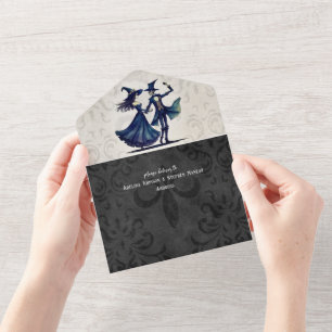Casamento de Código QR de Halloween de Monograma S