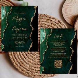 Casamento de Código QR do Script de Agato Verde Em