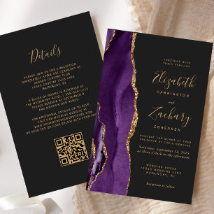 Casamento de Código QR Escuro de Agato Roxo do Orç