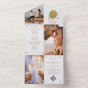 Casamento de Código QR Fotográfico com Buquê de Ch