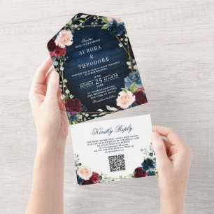 Casamento de Código QR Geométrico com Blush de Mar