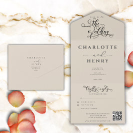 Casamento de Código QR Moderno Minimalista e Elega