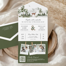 Casamento de Colagem de Fotos com QR Code de Veado