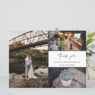 Casamento de Colagem de Múltiplas Fotos Obrigado